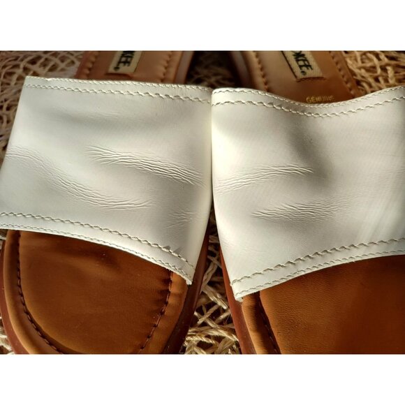 Vintage Cherokee White Leather Slides, Women's Size 9, Made in Brazil, EUC - Picture 5 of 10